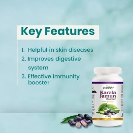 Kudos Karela Jamun Powder | Diabetes powder Ayurvedic | Controls blood and glucose level | 200gm