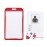 Smart iCards WeKonnect; Natural Hard Metal (Aluminum Alloy) PVC ID Card Holder/Badge (Refer Image) with Scratch Guard for Office ID Only (Red Vertical - 10)