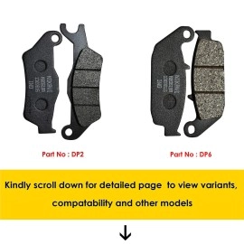 NIKAVI DP2 - DP6 Front&Rear - Combo Brake Disc Pads Compatible for Suzuki Gixxer (All Models)