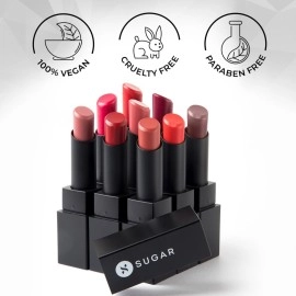 SUGAR Cosmetics Nothing Else Matter Longwear Lipstick With Premium Matte Finish - 18 Scarlet Letter (Pure Red) Matte Finish, Water-Resistant, Longlasting, Paraben Free