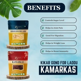 BIRJU MAHAVIR Combo Pack of Gond Kikar and Kamarkas 200 Gr