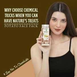 Herbtoniq Potato Face Pack Powder for Skin Whitening, Acne Reduction, Tan Removal, Depigmentation, Reduce Spot and Dark Circle | Face Pack for Glowing Skin | Pure and Natural | Unisex | 200 Grams