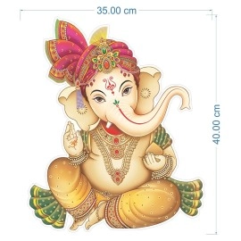 Rangoli Vinyl Wall Stickers 1.96 x 20.86 x 1.96 Inches, Multicolour (Model Number: White Glossy Vinyl-0051)