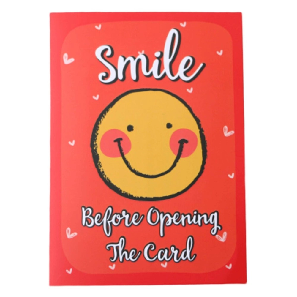 Oye Happy - Emoji Face Greeting Card - Cute and Cheesy Card for Friends/Girlfriend/Boyfriend to Gift on Birthday