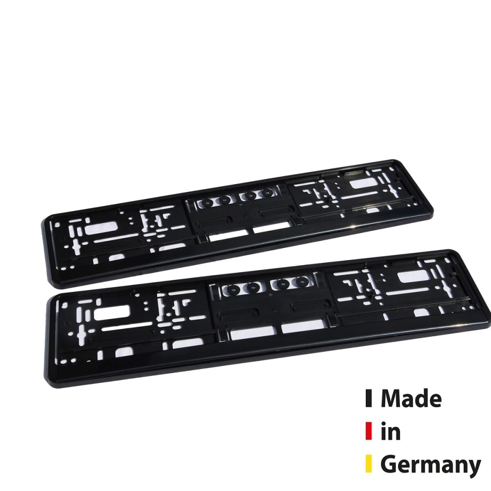 sunmondo Number Plate Holder Car Black License Plate Frame Number Plate Amplifier Set of 2 Made in Germany