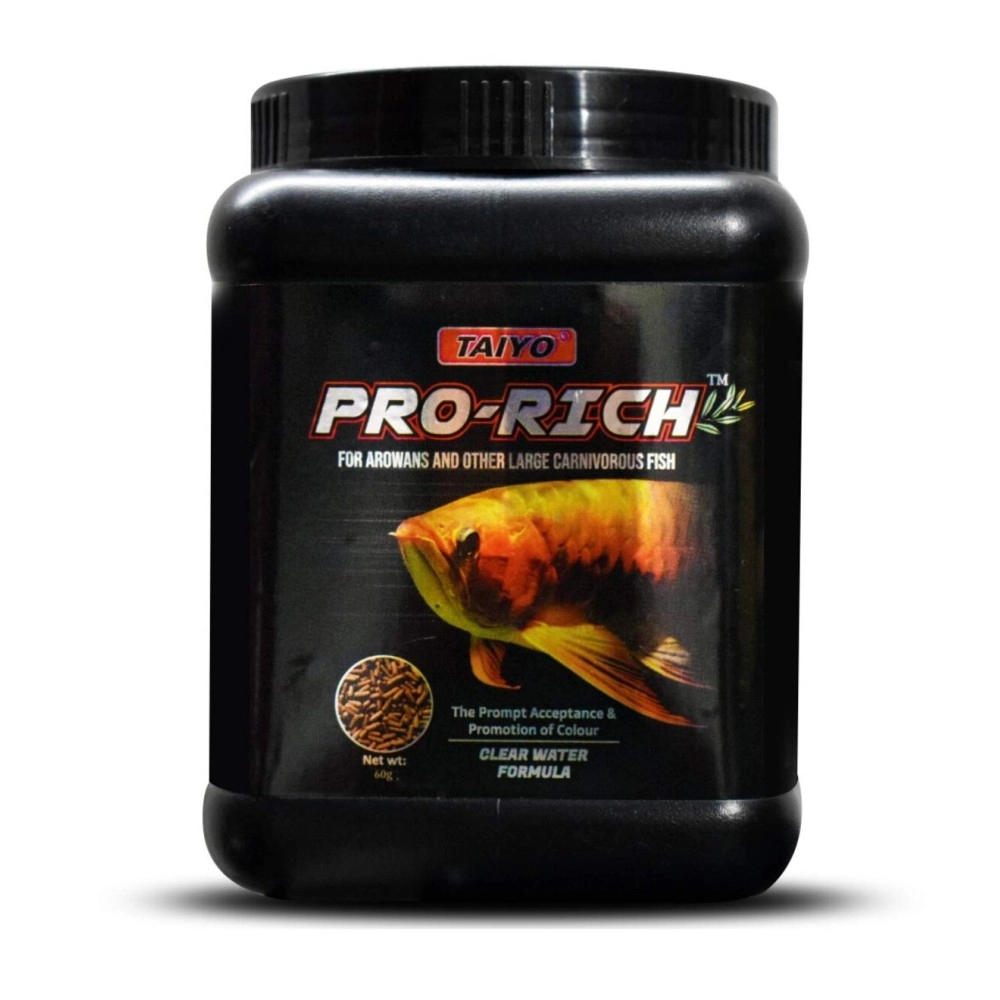 Taiyo Pro-Rich Dry Fish Feed for Arowana and Other Large Carnivorous Fish of All Life Stages, 280g