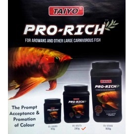 Taiyo Pro-Rich Dry Fish Feed for Arowana and Other Large Carnivorous Fish of All Life Stages, 280g