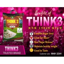 THINK3 Diabetic Control White Rice RNR 15048 with Low glycemic Index (4.5 KG)
