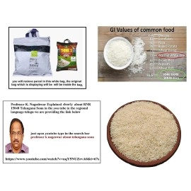 THINK3 Diabetic Control White Rice RNR 15048 with Low glycemic Index (4.5 KG)