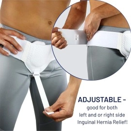 Everyday Medical Hernia Support Guard/Belt For Men I Left or Right Side I Post Surgery Mens Truss For Inguinal, Groin Hernias I Adjustable Waist Strap I SMALL/MEDIUM