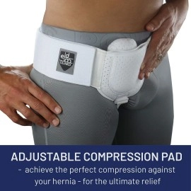 Everyday Medical Hernia Support Guard/Belt For Men I Left or Right Side I Post Surgery Mens Truss For Inguinal, Groin Hernias I Adjustable Waist Strap I SMALL/MEDIUM