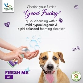 Natural Remedies Fresh Me Up Mild Waterless Foam Cleanser Dry Shampoo for Dogs, Cats of All Breeds, Moisturizer & Conditioner, Pet Grooming, Lick Safe, Hypoallergenic, Sulfate Free, 140 ml (Pack of 2)