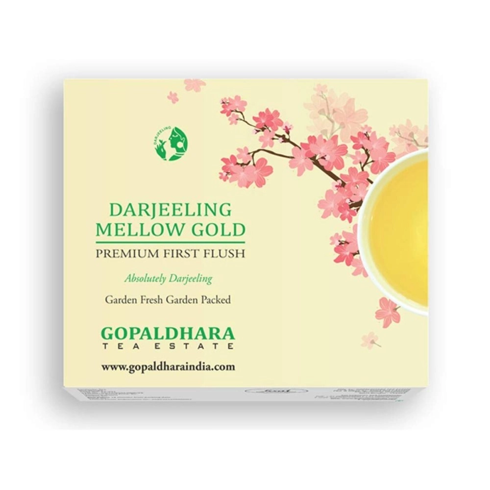 Gopaldhara Darjeeling Premium First Flush Spring Mellow Gold Tea 200 gram Paper Box - Special FTGFOP1 Darjeeling Tea Highest Elevation (7000Ft)