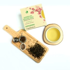Gopaldhara Darjeeling Premium First Flush Spring Mellow Gold Tea 200 gram Paper Box - Special FTGFOP1 Darjeeling Tea Highest Elevation (7000Ft)