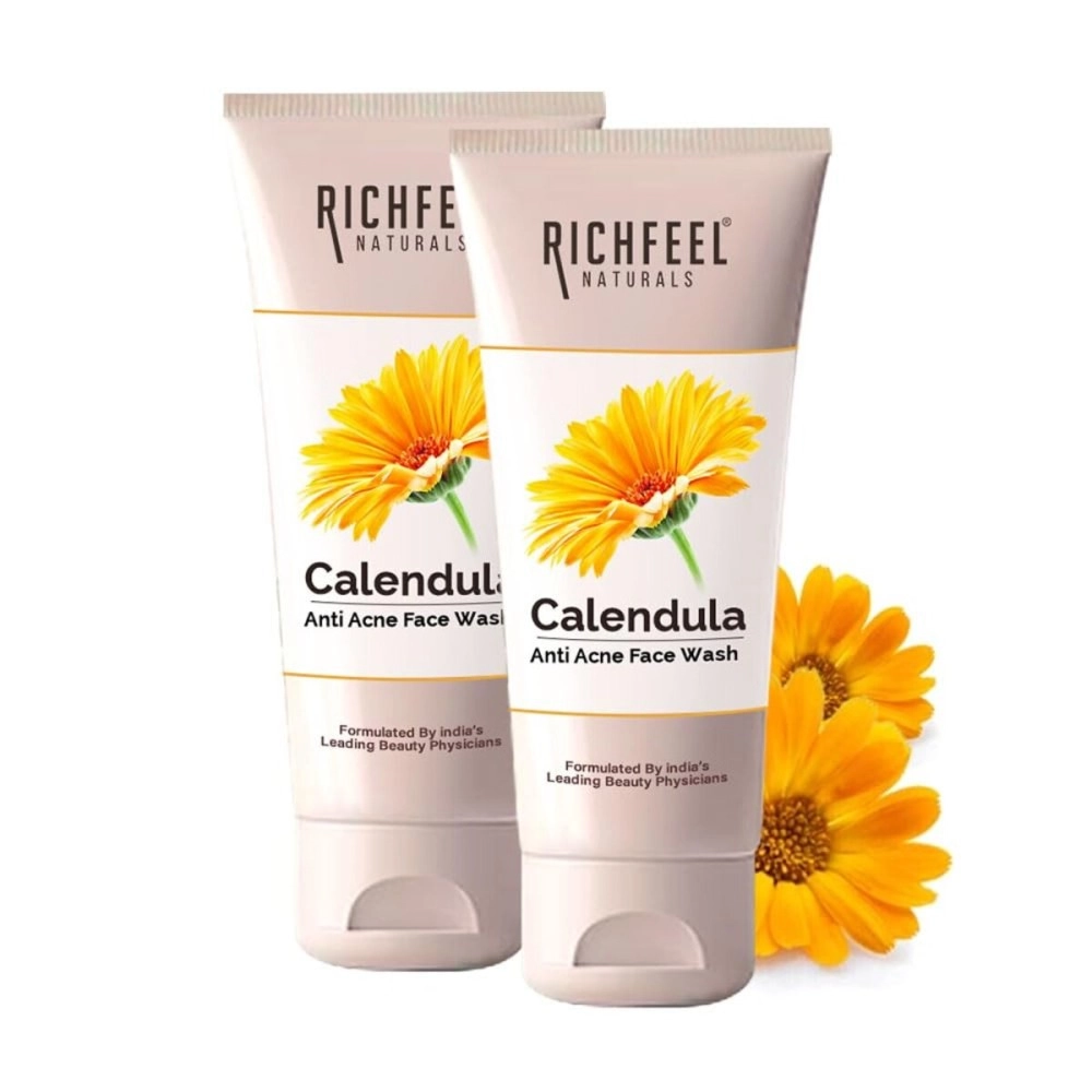 Richfeel Anti Acne Face Wash with Calendula Extracts, 100g (pack 2)