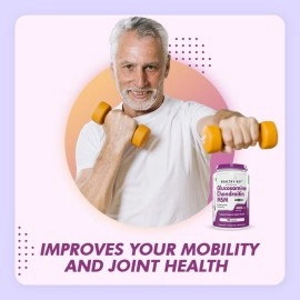 HealthyHey Nutrition Double Strength Glucosamine Chondroitin and MSM for Cartilage; Joint and Bone (2000 mg) Capsules 90 Count