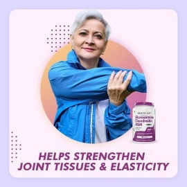 HealthyHey Nutrition Double Strength Glucosamine Chondroitin and MSM for Cartilage; Joint and Bone (2000 mg) Capsules 90 Count