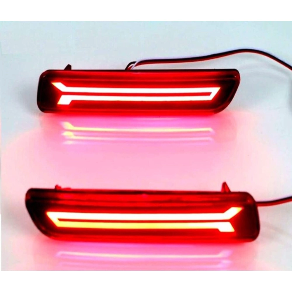 DETACHI Pro-11P Led Brake Light Car Reflector for Bumper(Rear/Back) DRL for Maruti Suzuki Ertiga- Set of 2 Pcs with Maruti Suzuki Baleno Brezza Ciaz Ertiga New Swift Dzire Scross Ritz (Random Design)