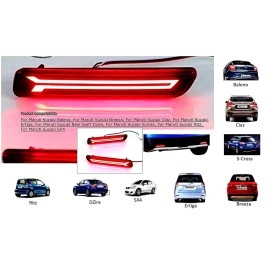 DETACHI Pro-11P Led Brake Light Car Reflector for Bumper(Rear/Back) DRL for Maruti Suzuki Ertiga- Set of 2 Pcs with Maruti Suzuki Baleno Brezza Ciaz Ertiga New Swift Dzire Scross Ritz (Random Design)