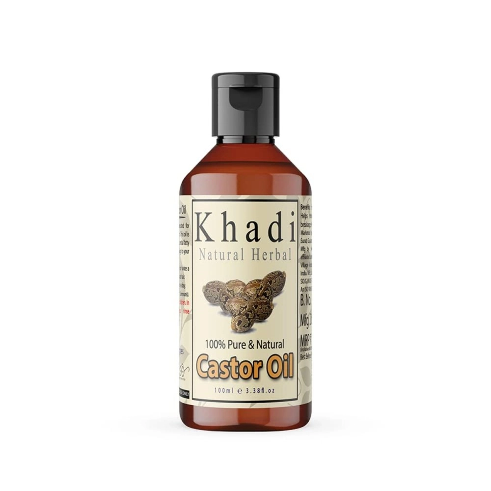 Khadi Natural Herbal Organic Cold Pressed Pure and Castor Oil 100 ml