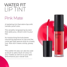 The Face Shop Waterproof and Long Lasting Water Fit Lip Tint - Pink,5g