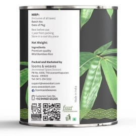 looms & weaves - Bamboo Rice( Moongil Rice) from Kerala -400 gm