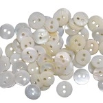 Embroiderymaterial Two Hole Round Mother of Pearl Buttons for Embelishment, Sewing and Crafting (72 Pieces, Cream) (11-12MM)
