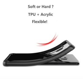 Plus Bumper Case with Clear Back Hard Panel Protective Case Cover for Samsung Galaxy S9 Plus (Black)