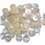 Embroiderymaterial Two Hole Round Mother of Pearl Buttons for Embelishment, Sewing and Crafting (72 Pieces, Cream) (15MM)