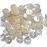 Embroiderymaterial Two Hole Round Mother of Pearl Buttons for Embelishment, Sewing and Crafting (72 Pieces, Cream) (15MM)