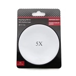 STORE 2508 Magnifying Mirror with 5x Magnification & Suction Cups for makeup, shaving etc. Diameter - 15 Cm.(Black)