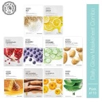 The Face Shop Real Nature Daily Glow Mask Sheet, 200 g Unisex Combo Pack of 10, Multi