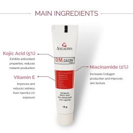 ANCALIMA Dm Glow Depigmentation Cream for Remove Black Spot, Skin Whitening, 15 gm
