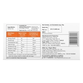 Gaia Green Tea Lemon & Honey, 25 Teabags, Green Tea with Tangy Lemon and Sweet Honey (Pack of 2)