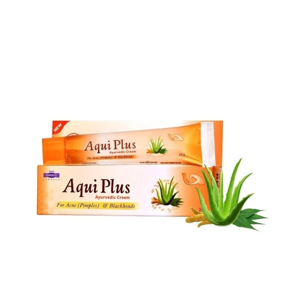 HAPDCO Aqui Plus Ayurvedic Cream 25gm (Pack of 3) - Ayurvedic Safe & Effective Cream for Acne, Pimples & Blackheads