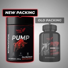 HerbalValley Pump Pre-Workout | Gym Supplement To Boost Your Energy & Performance | 120 Capsules