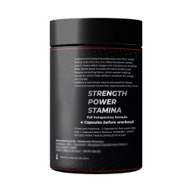 HerbalValley Pump Pre-Workout | Gym Supplement To Boost Your Energy & Performance | 120 Capsules