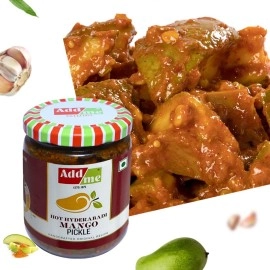 Add me Home Made Hot Mango Pickle Andhra Pickles with Garlic and Ginger 500gm South Indian Aam ka Achar Adrak Lahsun Masala