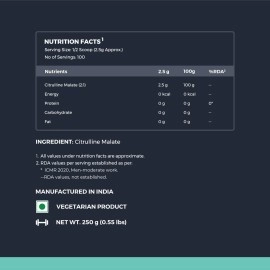 Nutrabay Pure 100% Citrulline Malate - Unflavoured, 250g