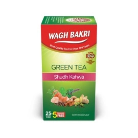Wagh Bakri Green Tea Shudh Kahwa Tea Bag, 25 Tea Bag*2.5g, 62.5g