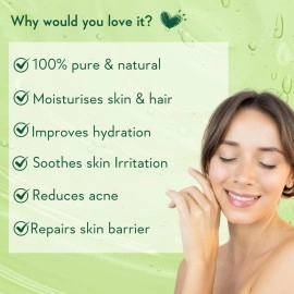 WishCare WishCare Pure & Natural Aloe Vera Gel - 200 Ml - Enriched With Vitamin E - Multipurpose Gel for Skin and Hair