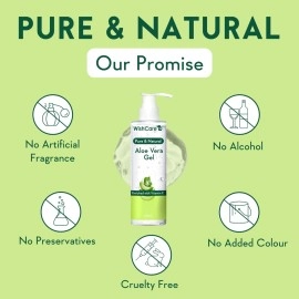 WishCare WishCare Pure & Natural Aloe Vera Gel - 200 Ml - Enriched With Vitamin E - Multipurpose Gel for Skin and Hair