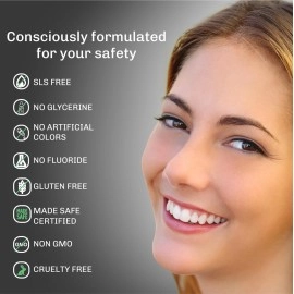 BENTODENT TOOTHPASTE Teeth Whitening Bentonite Clay & Charcoal - Natural Teeth Whitening Charcoal toothpaste, No SLS & Fluoride free toothpaste, Vegan (Activated Charcoal Mint Combo)