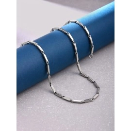 Yellow Chimes Classic Evergreen Trend 316l Stainless Steel by Yellow Chimes Silver Plated Chain for Men (Silver) (YCSSCH-213RCT-SL)