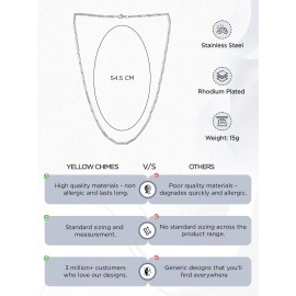 Yellow Chimes Classic Evergreen Trend 316l Stainless Steel by Yellow Chimes Silver Plated Chain for Men (Silver) (YCSSCH-213RCT-SL)