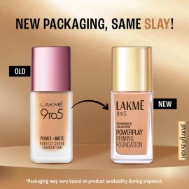 LAKM 9To5 Primer + Matte Perfect Cover Foundation, C280 Cool Tan, 25 ml