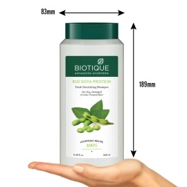 Biotique Bio Soya Protein Fresh Nourishing Shampoo, 340 ml, multi