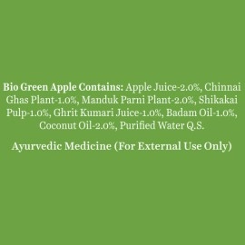 Biotique Bio Green Apple Fresh Daily Purifying Shampoo & Conditioner for Oily Scalp & Hair, 180 ml, multi