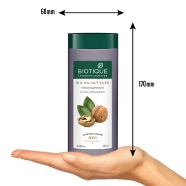 Biotique Bio Walnut Bark Volumizing Shampoo for Fine & Thinning Hair, 180 ml
