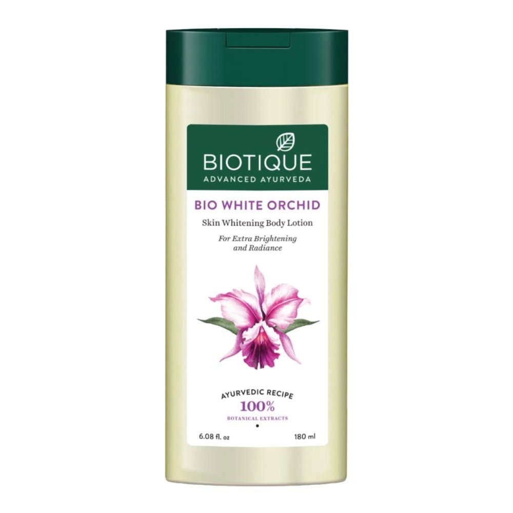 Biotique Bio White Orchid Skin Whitening Body Lotion, (180Ml, Normal Skin)
